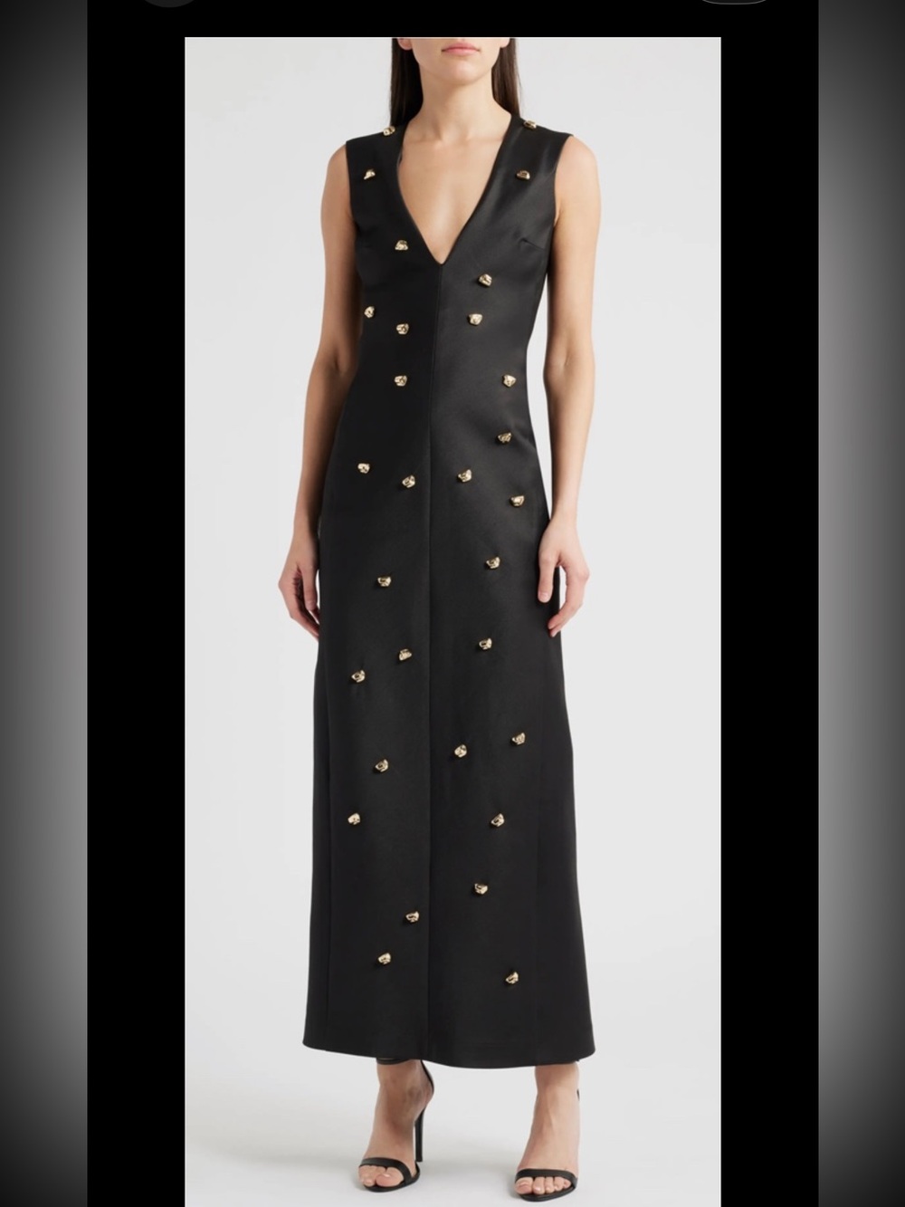 Acler Pattison Heavy Twill Satin/embellished Maxi Dress,sz 10/runs Big,new